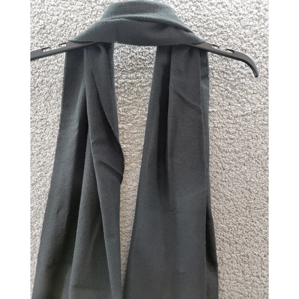 Club Room Beanie & Scarf Set Men's One Size Black Solid Fringe Trim